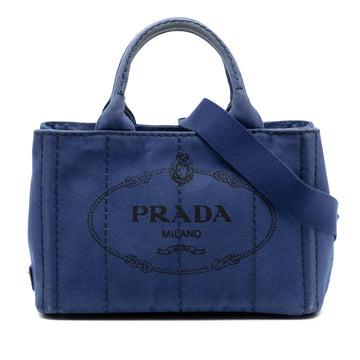 Prada Canapa Convertible Tote Canvas
