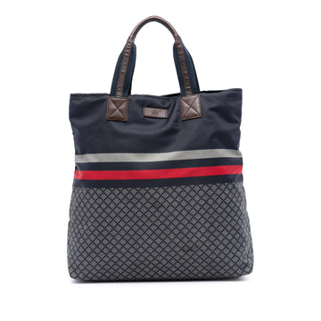 Gucci Web Zip Tote Diamante Nylon Large