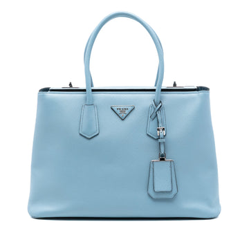 Prada Turnlock Cuir Twin Tote Saffiano