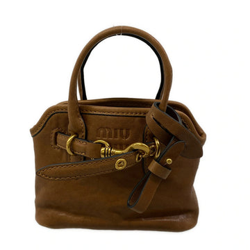 Miumiu Aventure Trick Brown Leather