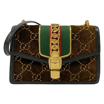 Gucci Sylvie Small Dark Brown Black