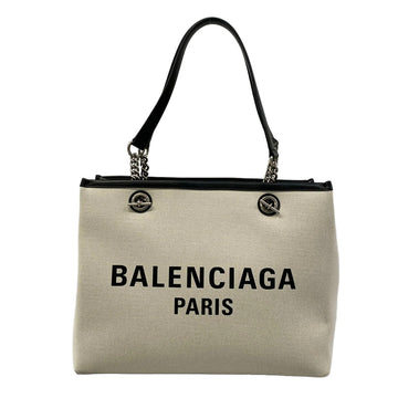 Balenciaga Duty-Free Cream Black Canvas