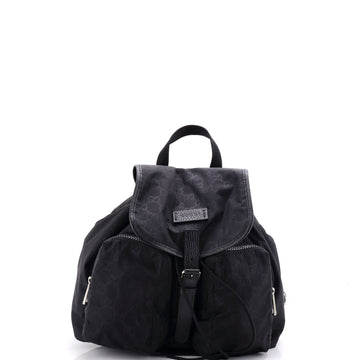 Gucci Double Pocket Backpack Gg Nylon