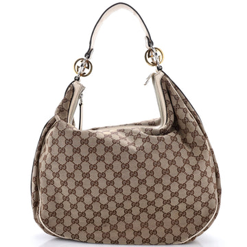 Gucci Twins Hobo Gg Canvas Medium