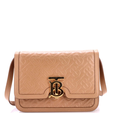 Burberry Tb Flap Bag Embossed Leather