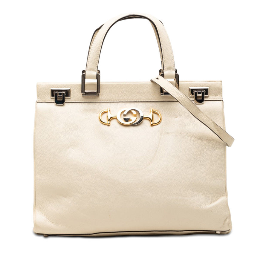 Gucci Zumi Top Handle Bag Leather Medium