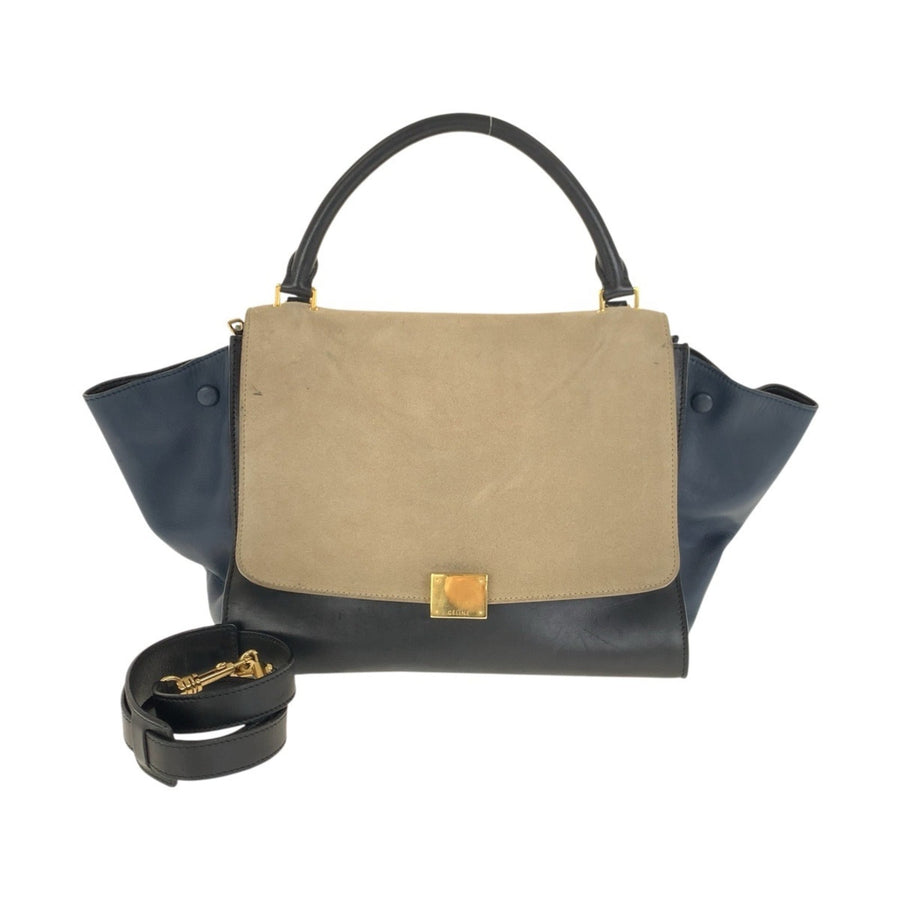 Celine Tricolor Trapeze Bag Suede Medium