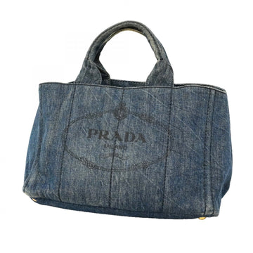 Prada Canapa Convertible Tote Denim