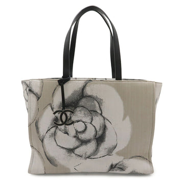 Chanel Camellia Cc Tote Printed Canvas