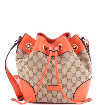 Gucci Classic Bucket Bag Gg Canvas With