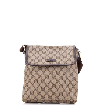 Gucci Flap Messenger Gg Coated Canvas