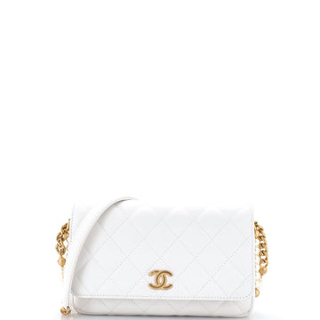 Chanel Cc Pearl Strap Chain Clutch