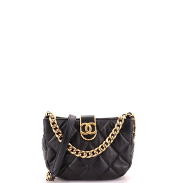 Chanel Cc Chain Hobo Quilted Lambskin