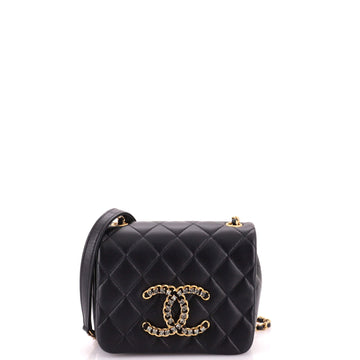 Chanel Crystal Cc Full Flap Bag Quilted