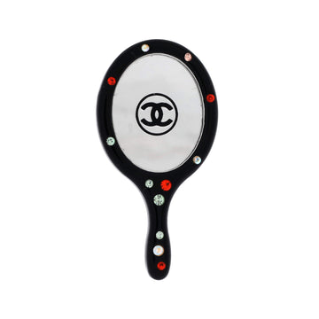 Chanel Cc Mirror Brooch Crystal