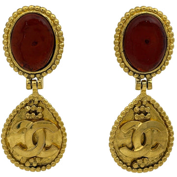 Chanel Cc Logo Clip-On Earrings Metal