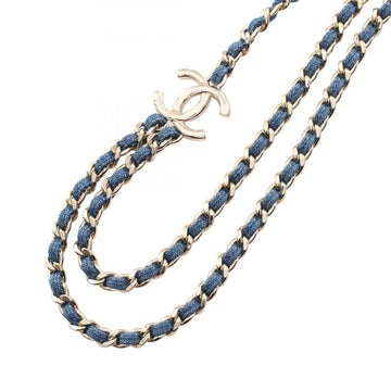 Chanel Cc Logo Pendant Necklace Metal