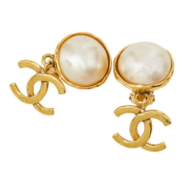 Chanel Cc Logo Clip-On Earrings Metal