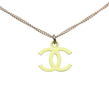 Chanel Cc Logo Pendant Necklace Silver-