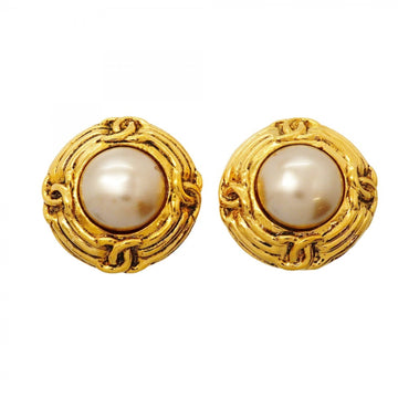 Chanel Cc Logo Clip-On Earrings Metal