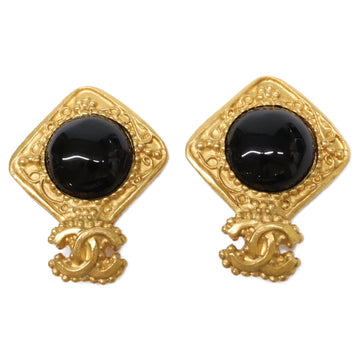 Chanel Cc Logo Clip-On Earrings Gold-