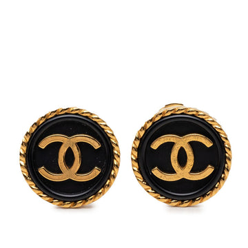 Chanel Cc Logo Clip-On Earrings Metal