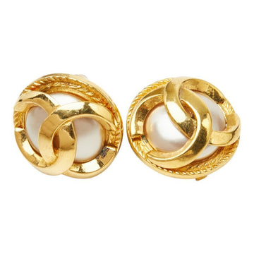 Chanel Cc Logo Clip-On Earrings Metal