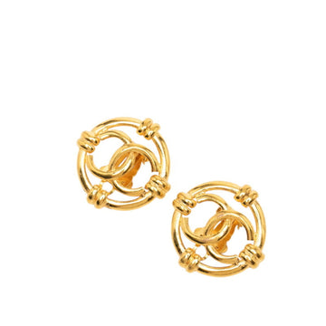 Chanel Cc Logo Clip-On Earrings Metal