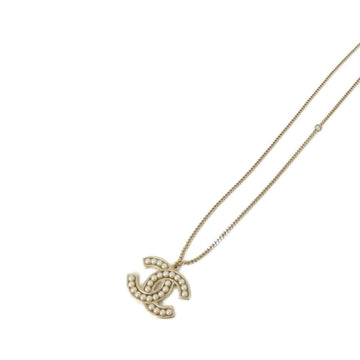 Chanel Pendant Necklace Metal Gold And