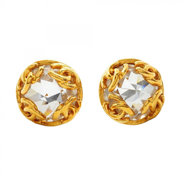 Chanel Cc Logo Circle Clip-On Earrings