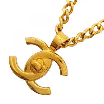 Chanel Cc Logo Turnlock Pendant Necklace