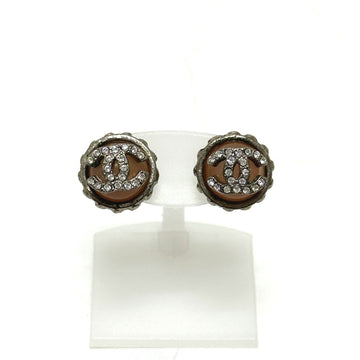 Chanel Cc Logo Earrings Silver-Tone