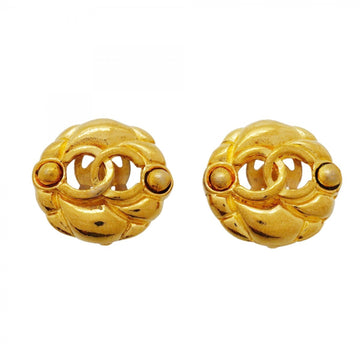 Chanel Cc Logo Circle Clip-On Earrings
