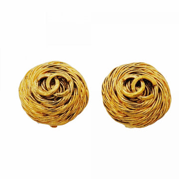 Chanel Cc Logo Circle Clip-On Earrings