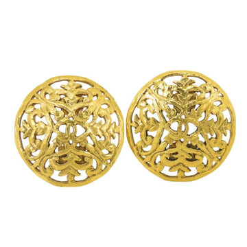 Chanel Cc Logo Clip-On Earrings Gold-