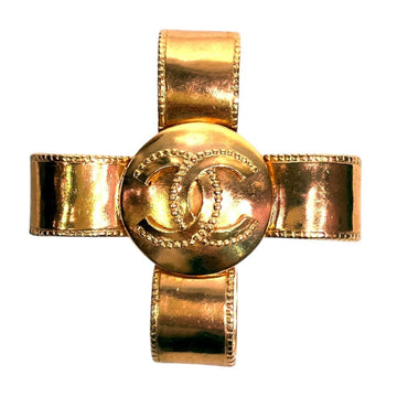 Chanel Cc Logo Cross Brooch Metal