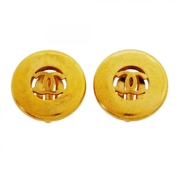 Chanel Cc Logo Circle Clip-On Earrings