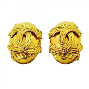 Chanel Cc Logo Clip-On Earrings Metal