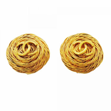 Chanel Cc Logo Circle Clip-On Earrings