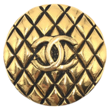 Chanel Cc Logo Brooch Gold-Tone Metal