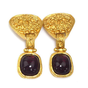 Chanel Cc Logo Clip-On Earrings Gold-