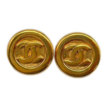 Chanel Cc Logo Round Circle Earrings