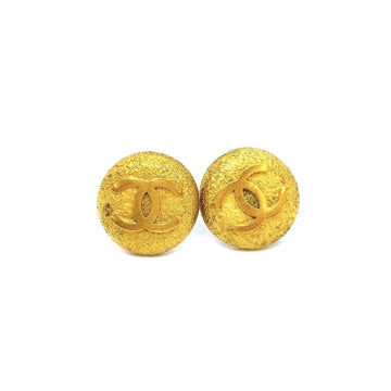 Chanel Cc Logo Round Clip-On Earrings
