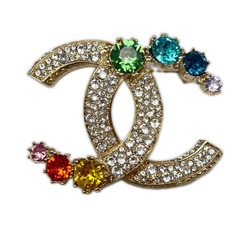 Chanel Cc Logo Brooch Sterling Silver