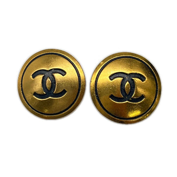 Chanel Cc Logo Round Circle Earrings