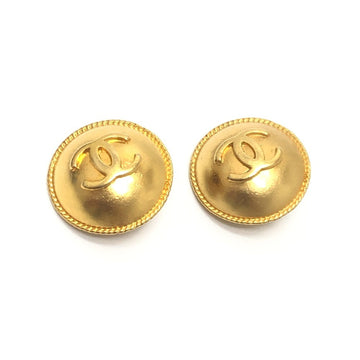 Chanel Cc Logo Clip-On Earrings Gold-