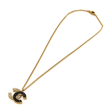 Chanel Cc Logo Pendant Necklace Gold-