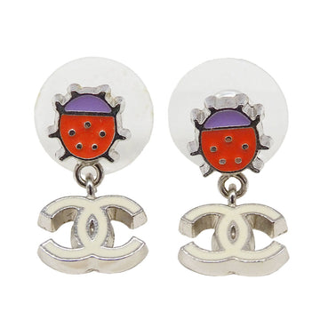 Chanel Earrings Silver-Tone Metal