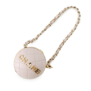 Chanel Bag Charm Lambskin Champagne Gold