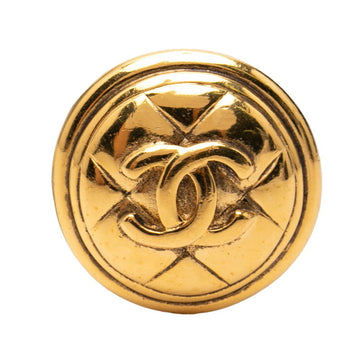 Chanel Cc Logo Round Brooch Metal